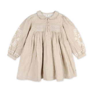 Viverano Organics - Isabel Floral Embroidered Linen Dress (Organic Cotton)