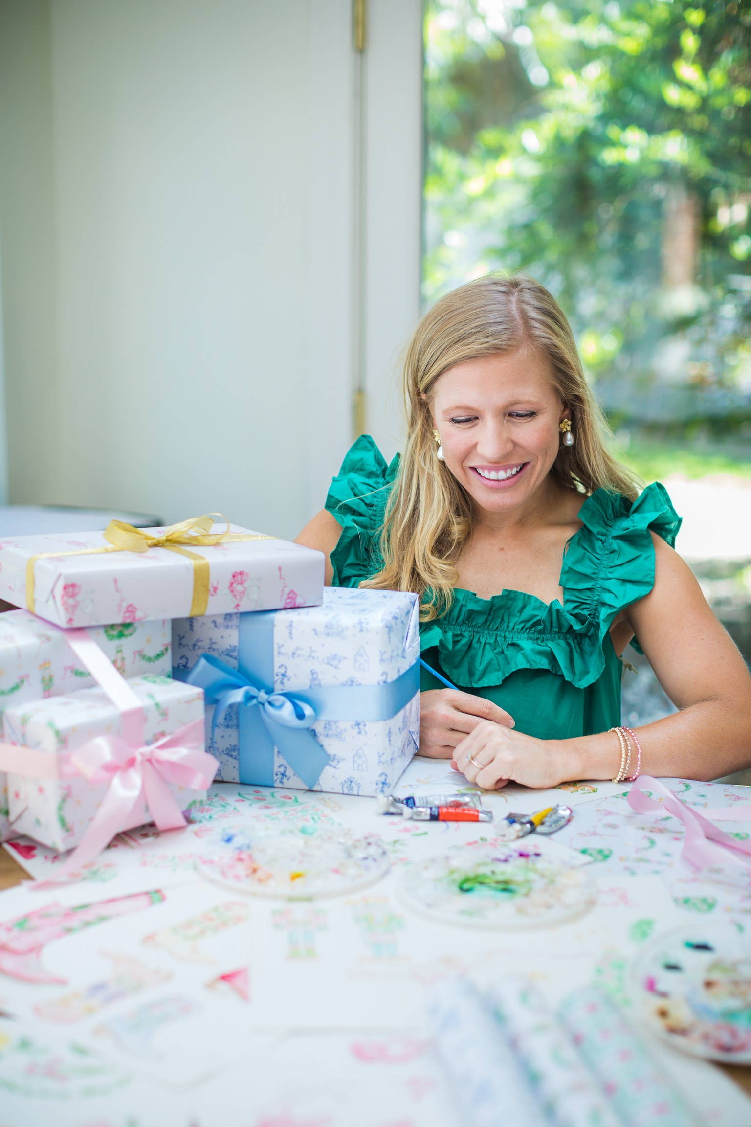 Image of Pearly Gates Designs - Winter Wonderland Toile Wrapping Paper