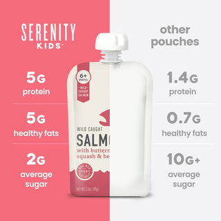 Serenity Kids Wild Caught Salmon with Organic Butternut Squash & Beet Pouch