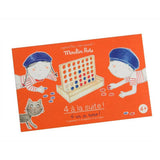 MOULIN ROTY by Speedy Monkey - “4 in a Row” Wooden Board Game Recreational Toy