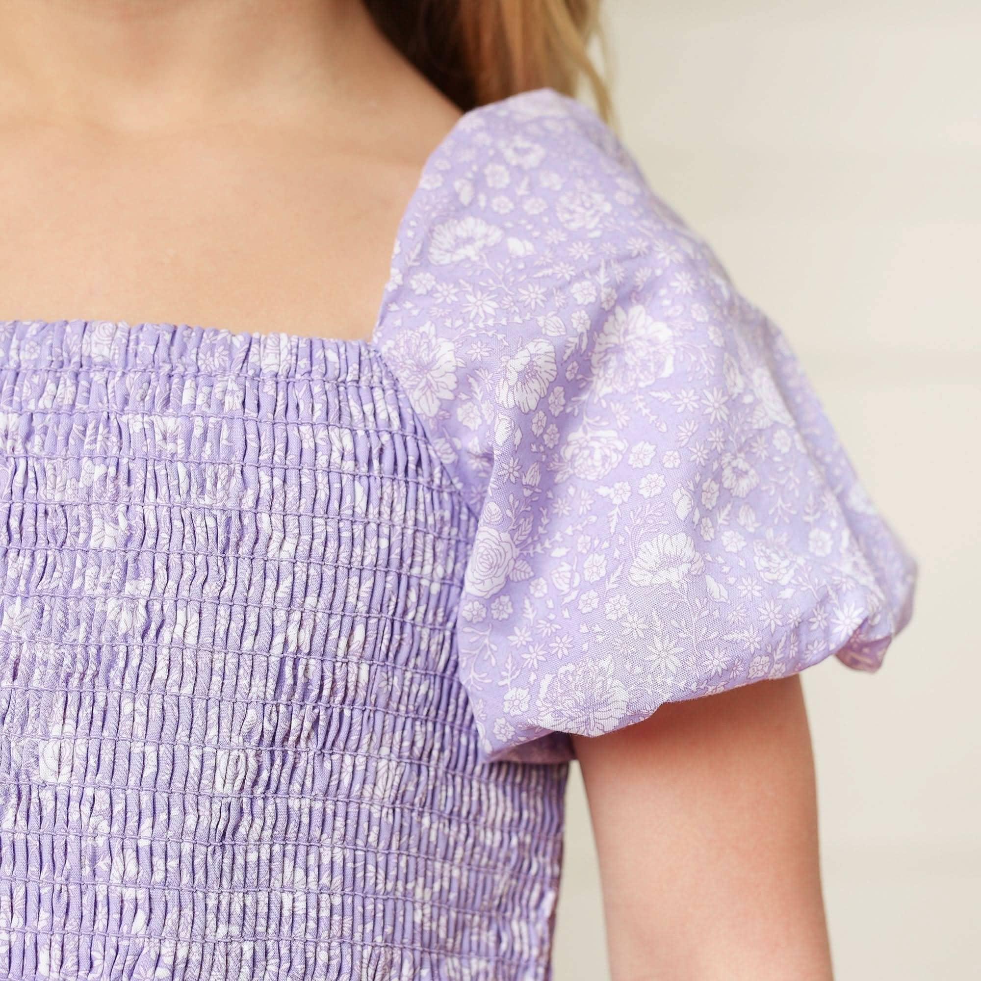 Hope and Henry - Smocked Bubble Sleeve Dress - Baby