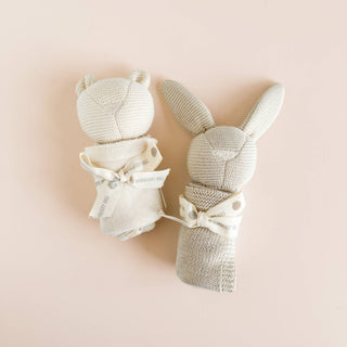 The Blueberry Hill - Bear Lovey Cream | Baby Gift Blanket Toy Spring Summer