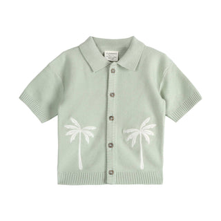 Viverano Organics - Palm Trees Embroidered Baby Shirt & Shorts Set (Organic)