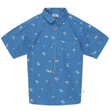 Palm Print Shirt - Blue