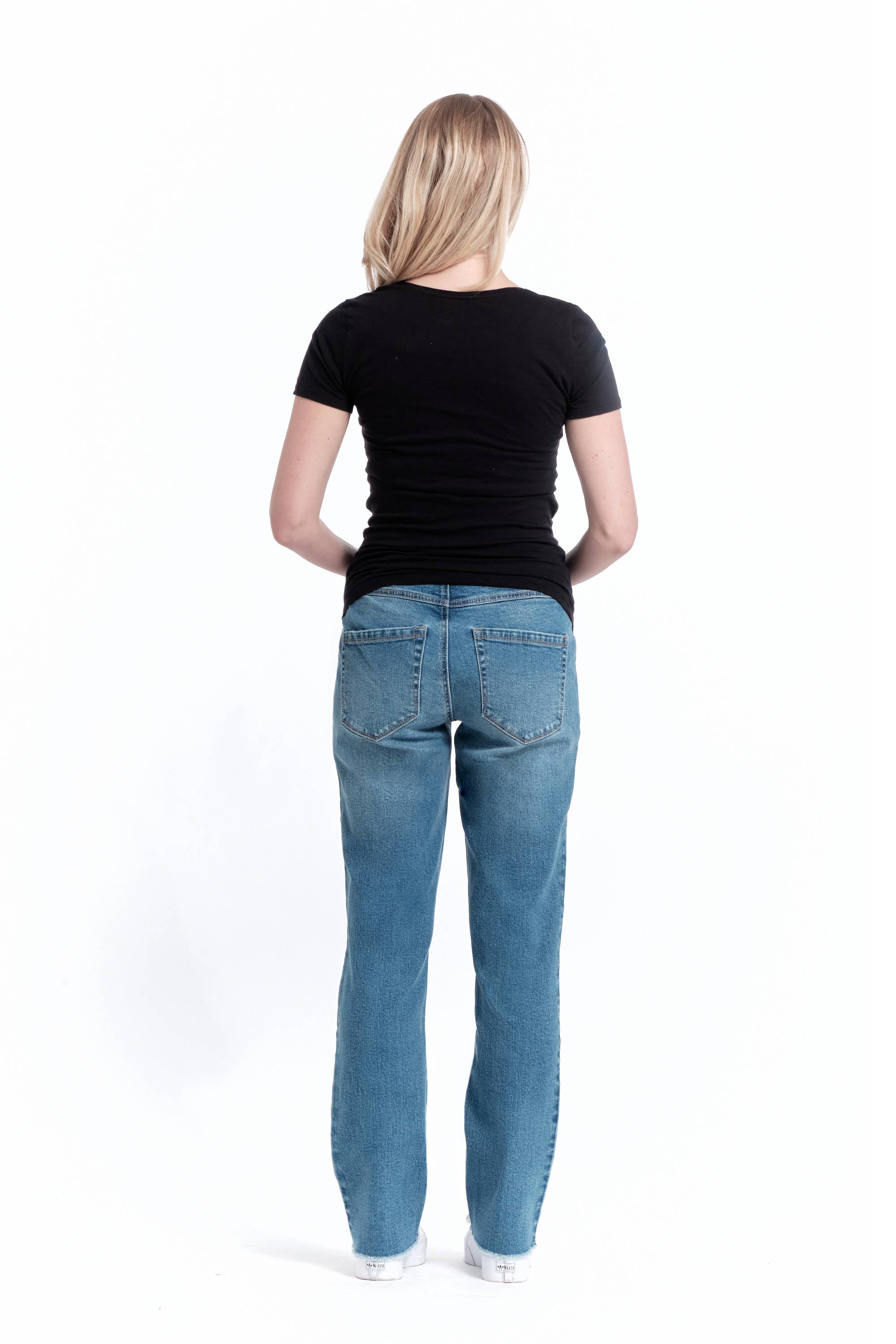 Image of 1822 Denim - Maternity 32” Relaxed Straight Leg Jean w/ Bellyband- Samuel