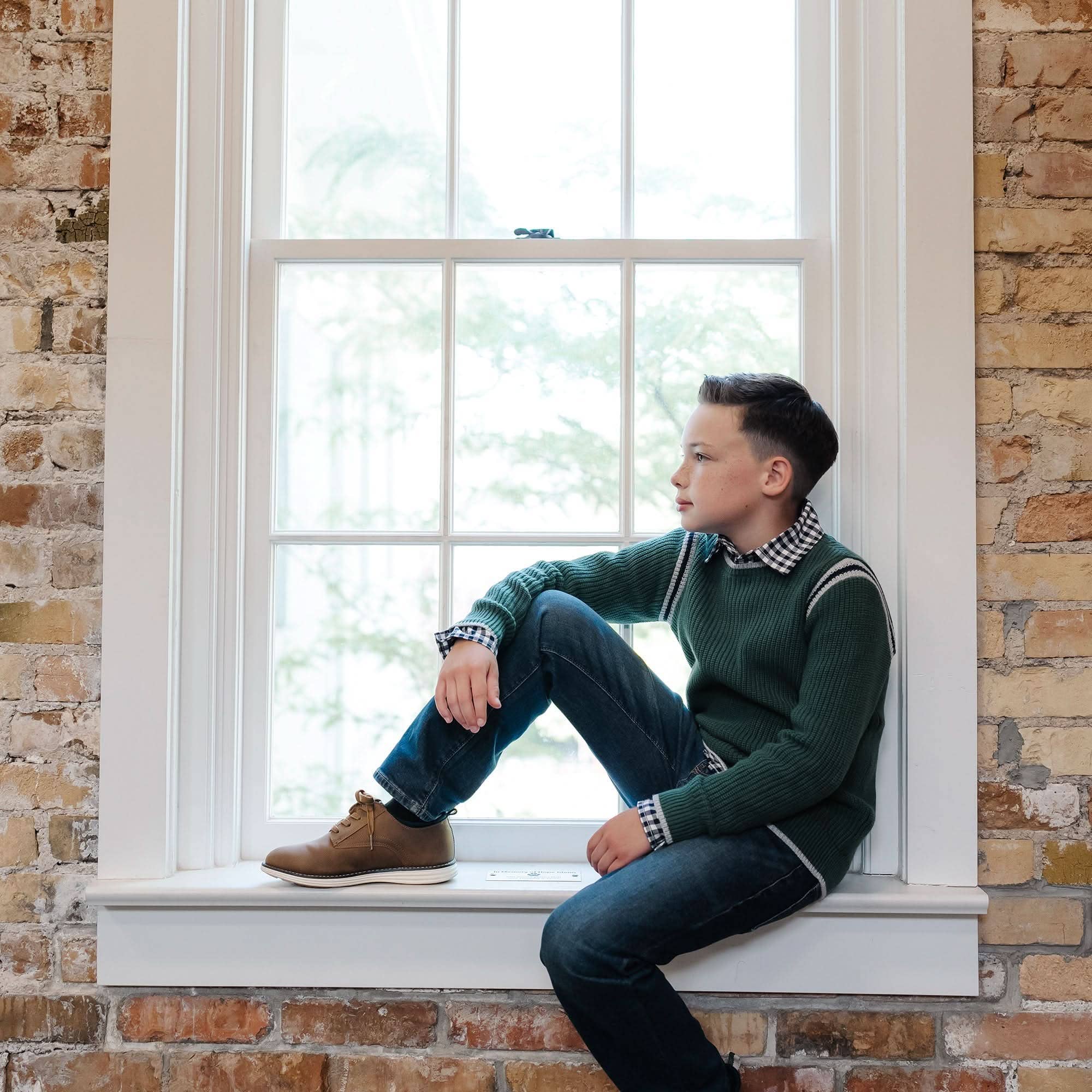 Image of Organic Sporty Crew Neck Sweater