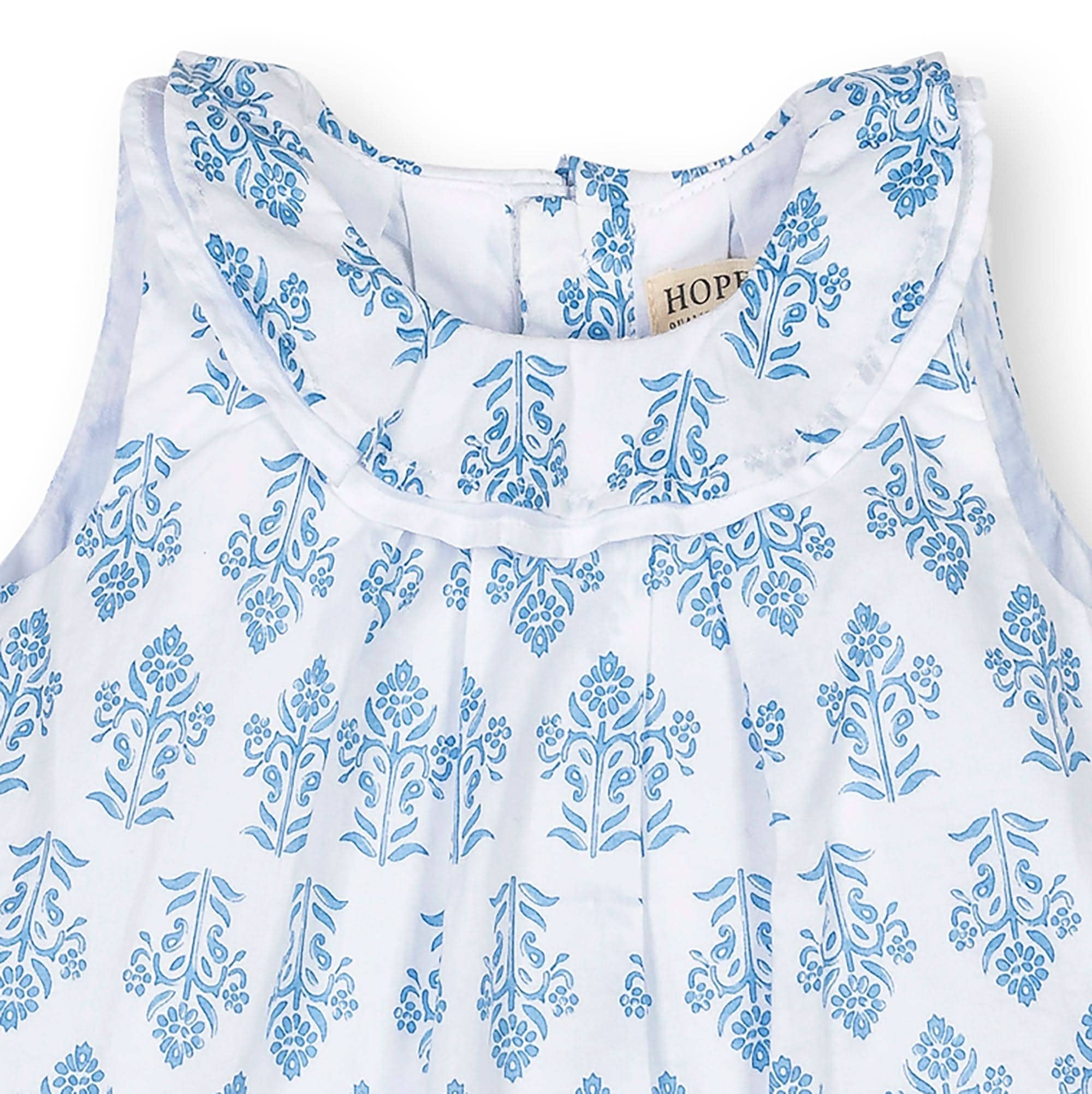 Image of Hope and Henry - Organic Ruffle Collar Dress and Bloomer Set