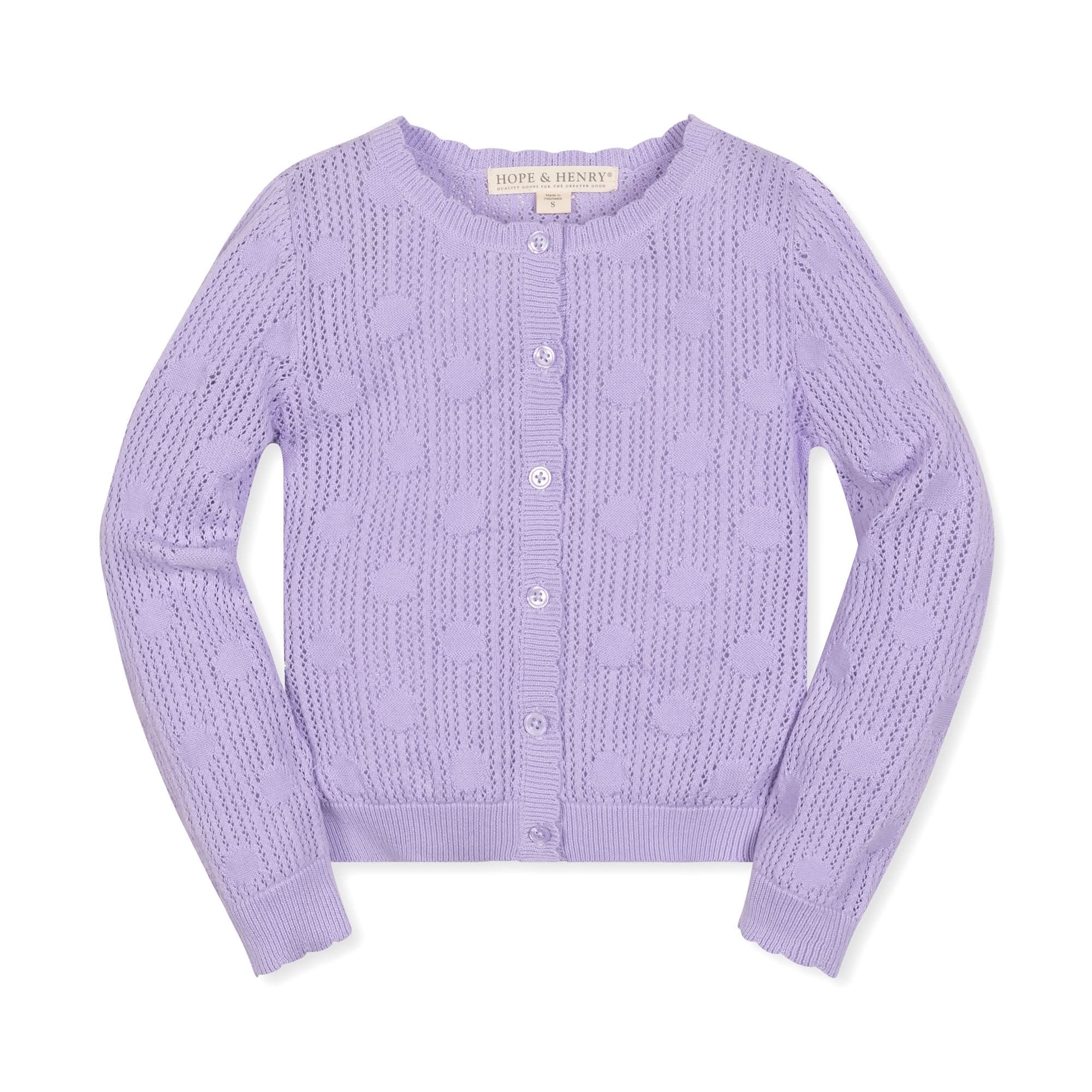 Organic Scallop Edge Cardigan