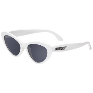 Babiators - Wicked White Kids Cat-Eye Kids Sunglasses ( UV Protection): Age 3-5 / Cat Eye
