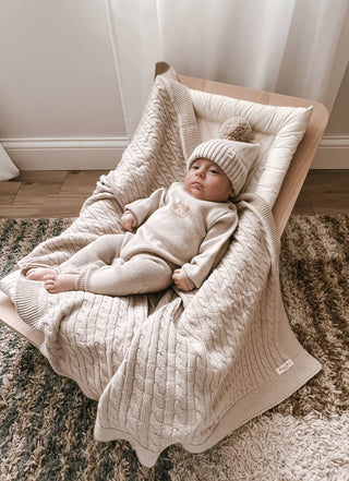 Cable Knit Baby Blanket