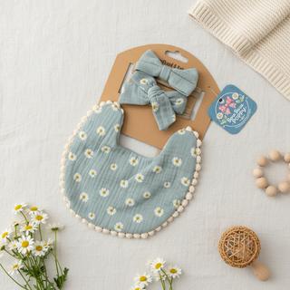 Daisy Bib and Bow Set