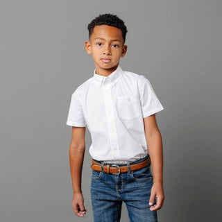 Hope and Henry - Organic Stretch Poplin Short Sleeve Shirt