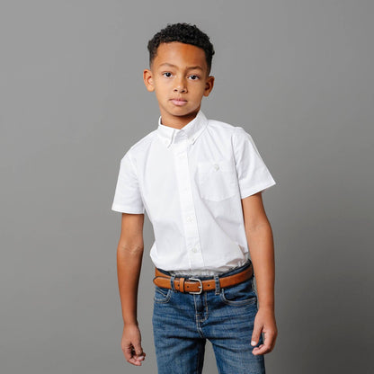 Hope and Henry - Organic Stretch Poplin Short Sleeve Shirt