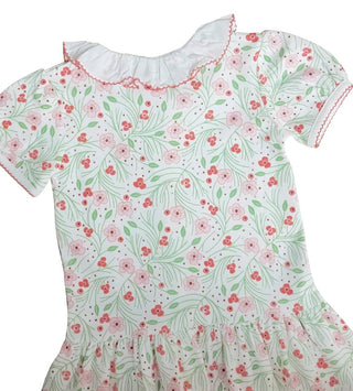 Marco and Lizzy - Cherry Blossoms Girl's Dropped Waist Dress