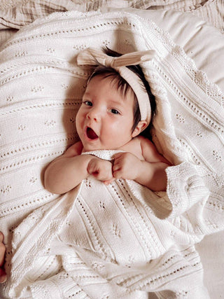 Luna + Luca - Pointelle Baby Blanket