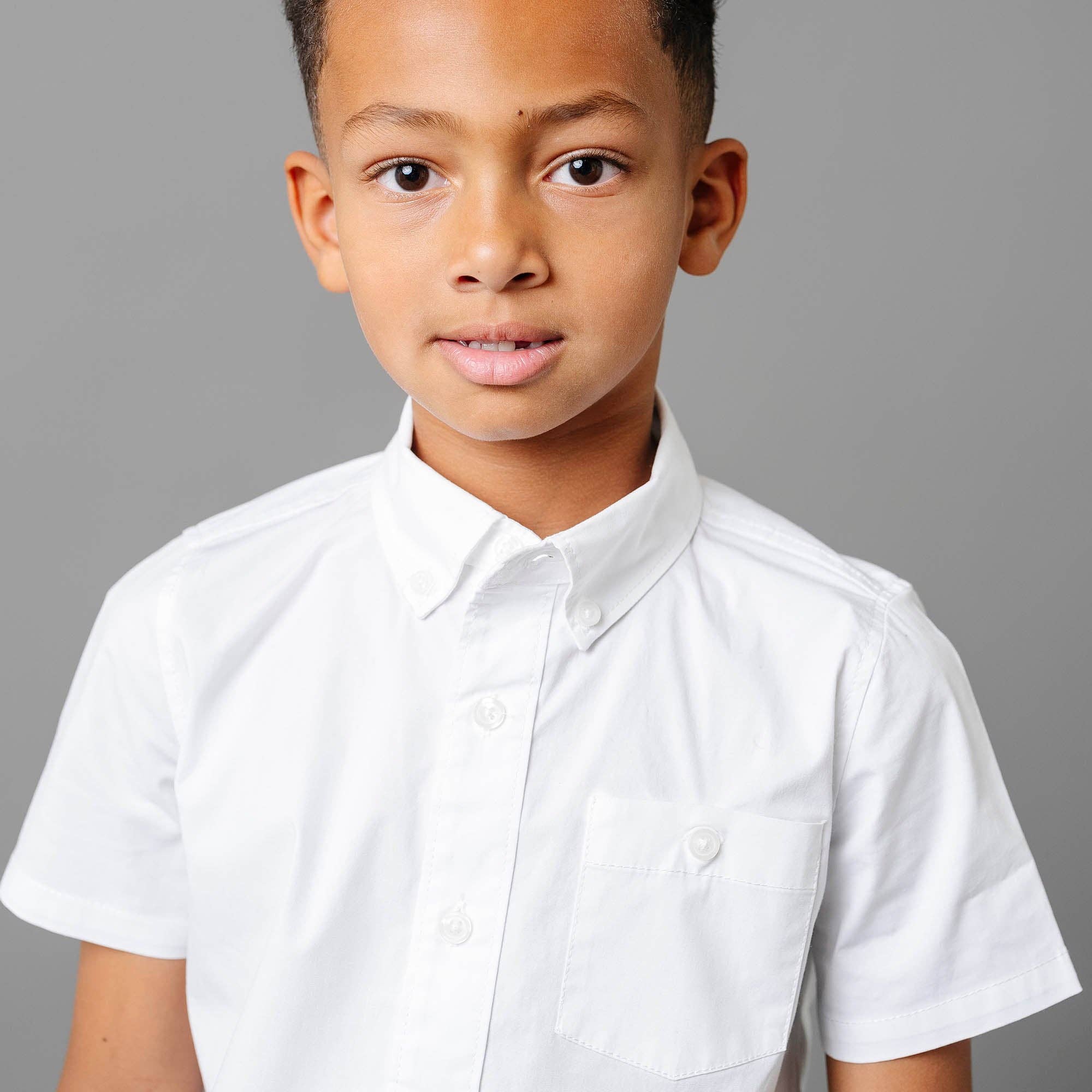 Image of Hope and Henry - Organic Stretch Poplin Short Sleeve Shirt