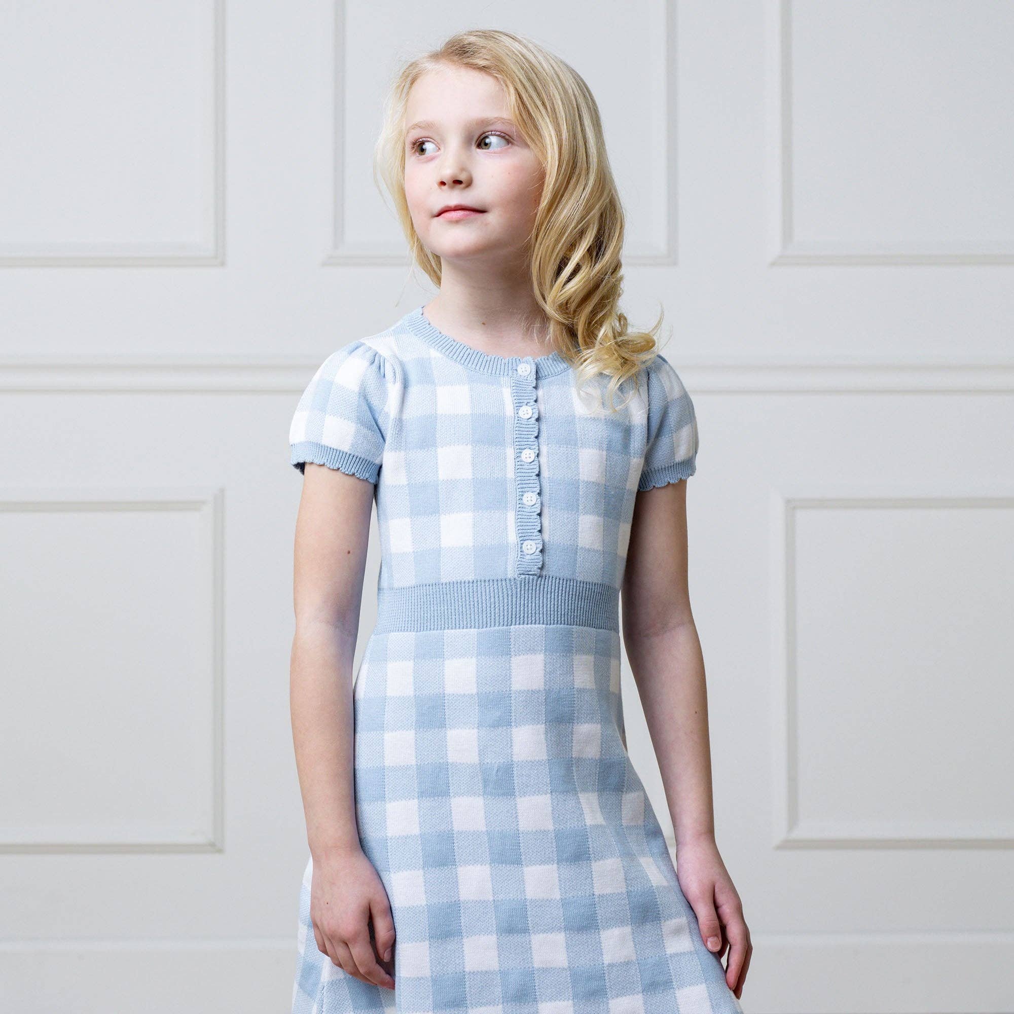 Organic Button Front Sweater Dress