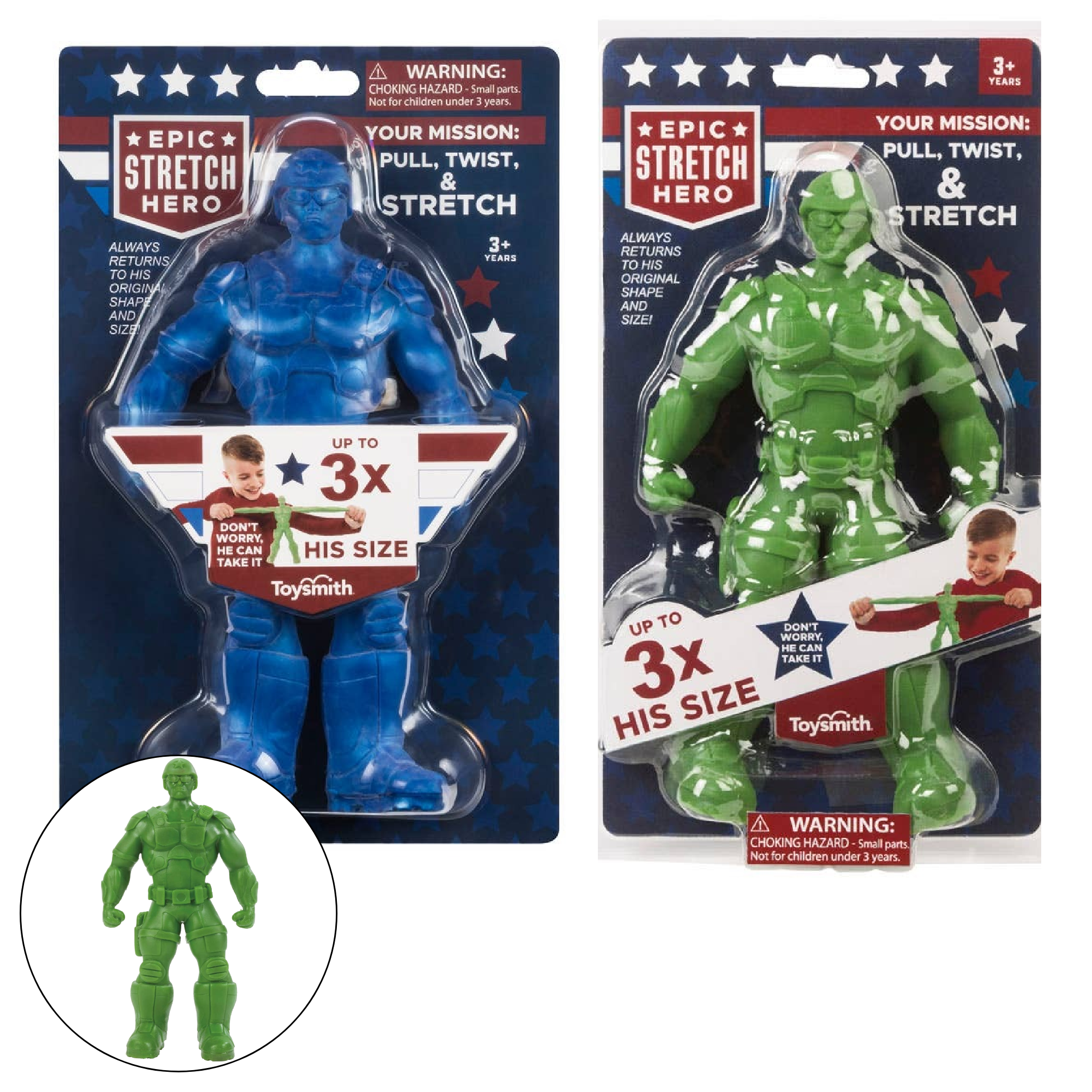 Toysmith - Epic Stretch Hero - 8.5" Tall, Stretches To 24"