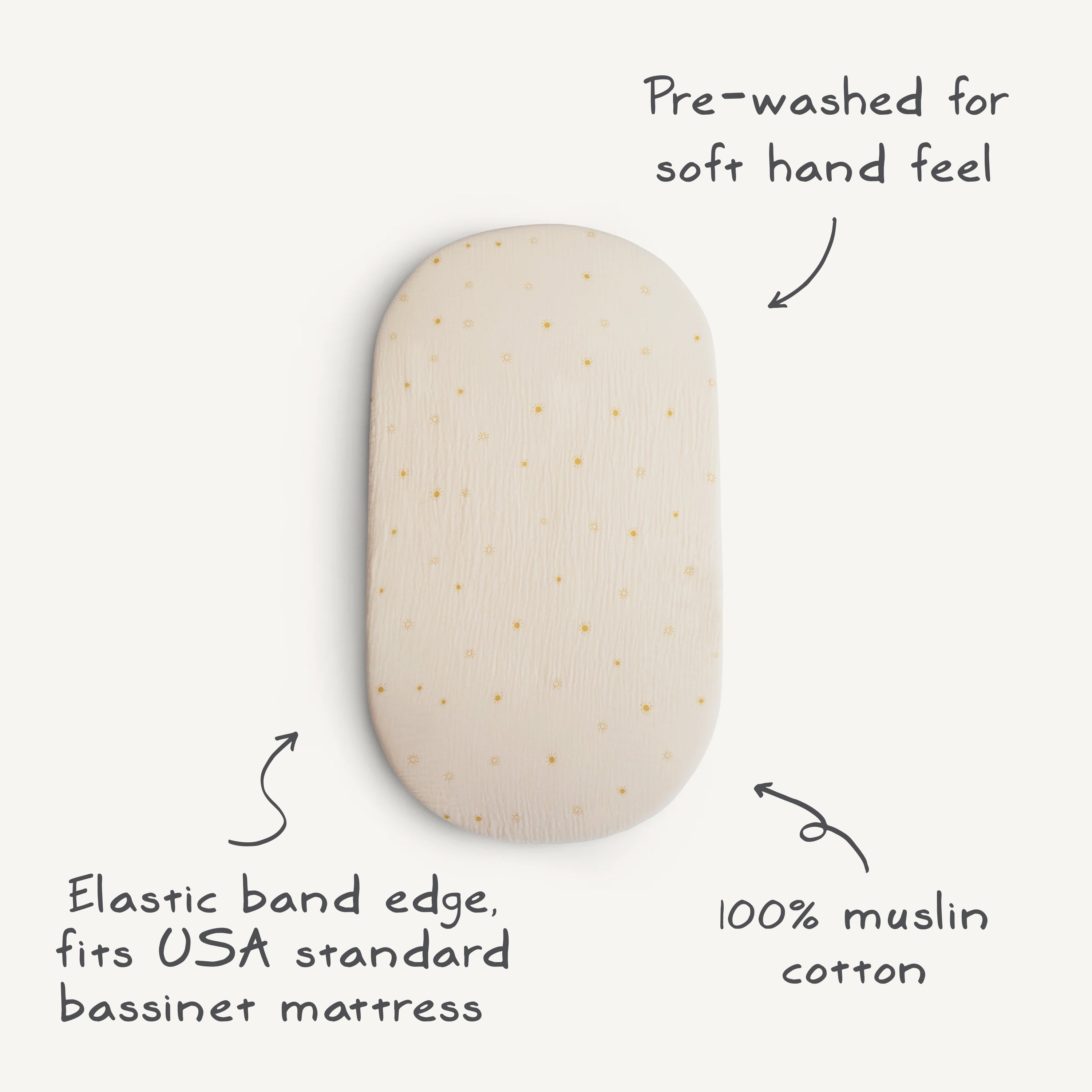 Image of Extra Soft Bassinet Muslin Crib Sheet