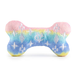 Image of Haute Diggity Dog - Pink Ombre Chewy Vuiton Bone Squeaker Dog Toy: Small / Mini