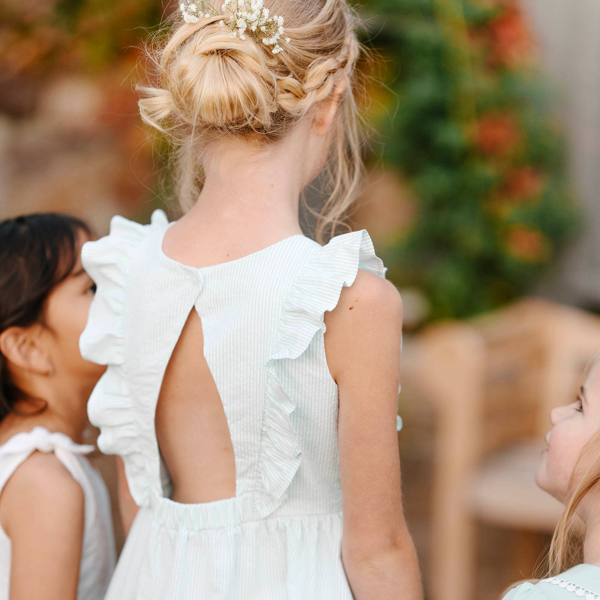 Image of Hope and Henry - Organic Flutter Sleeve Open Back Dress