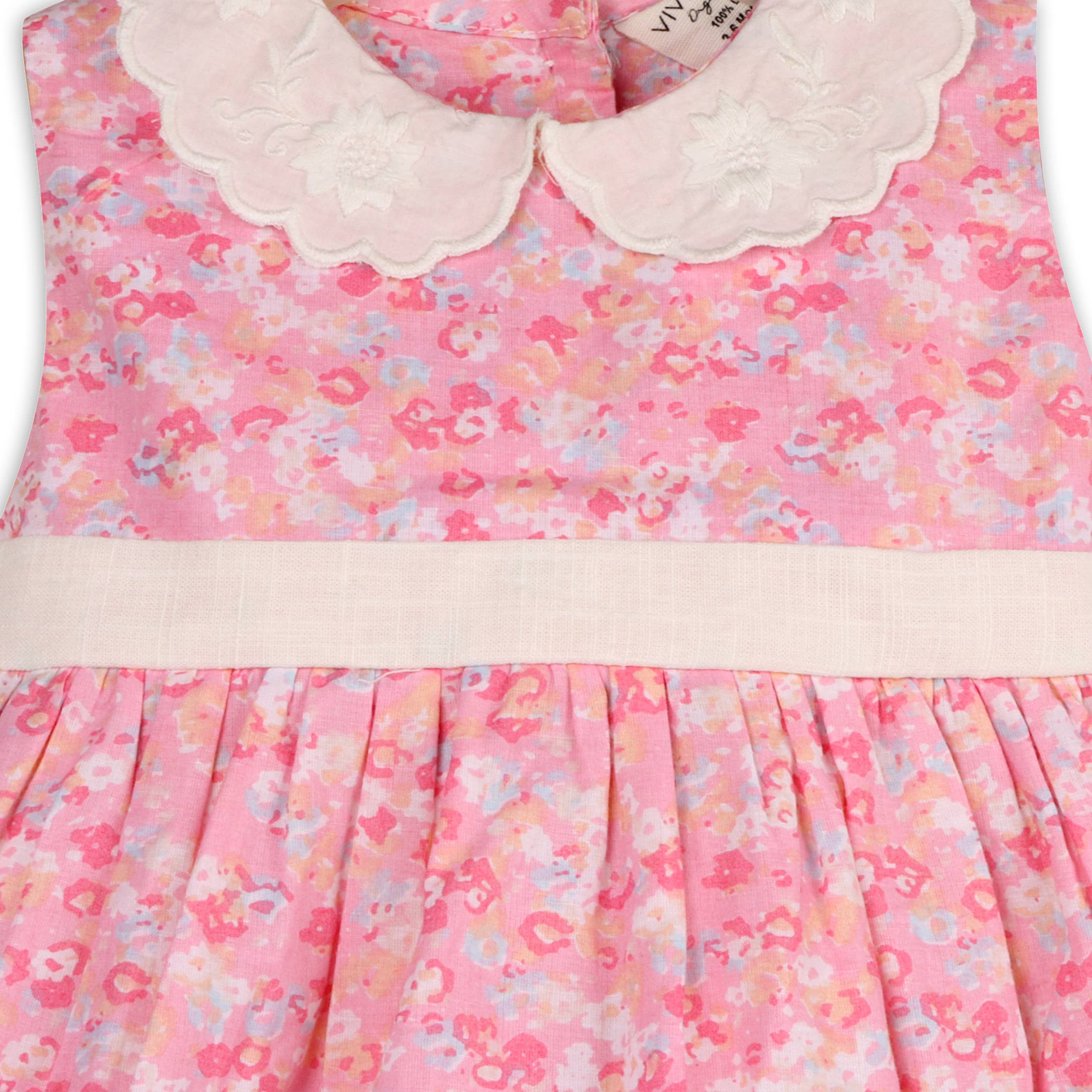 Viverano Organics - Mavis Floral Back Tie Baby Dress+Bloomer (Organic Cotton)