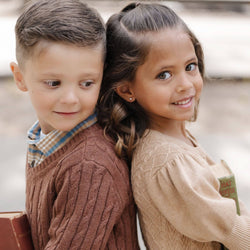 Image of Organic Cable Bodice Sweater Dress
