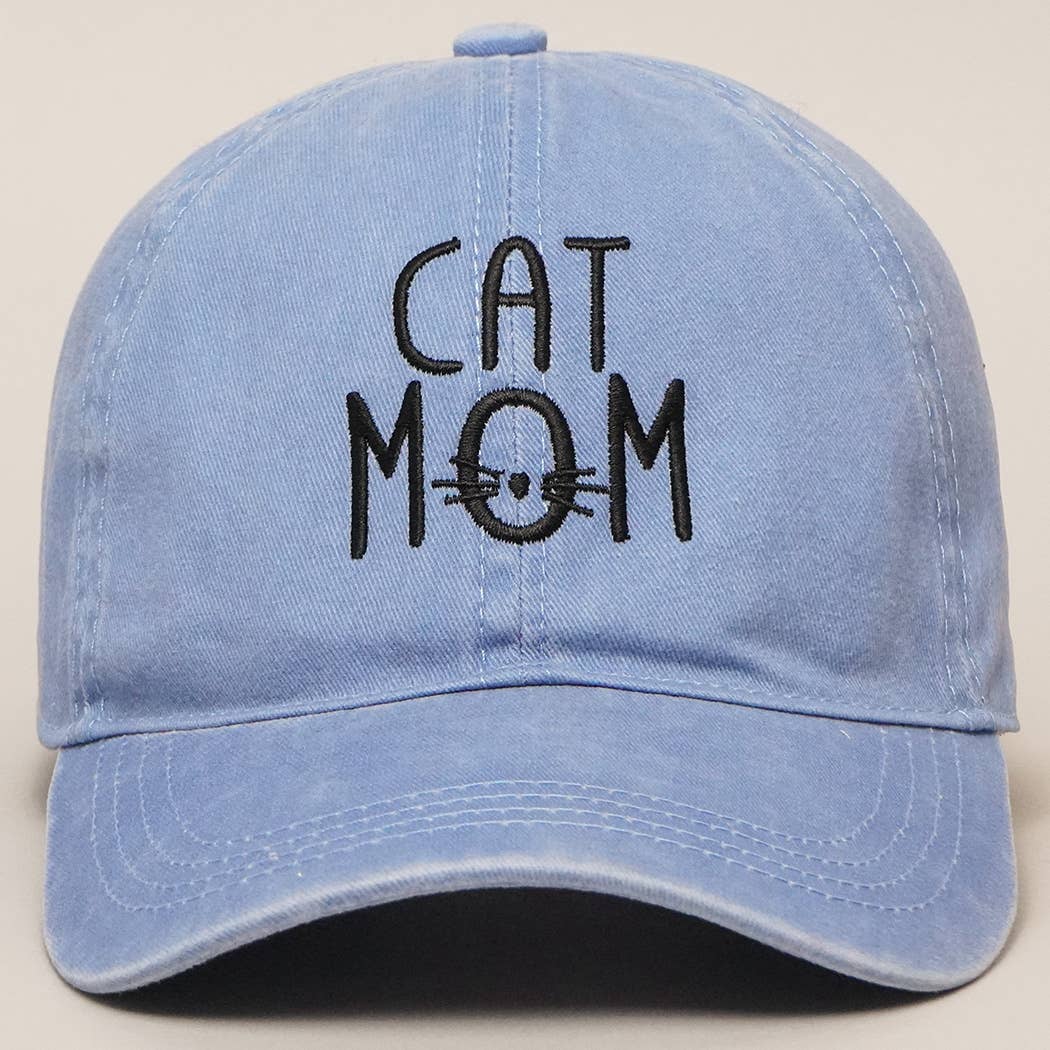 CAT MOM Denim Cotton Adjustable Hat