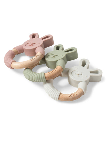 Colored Organics - KENDI Baby Bunny Teether - Pink