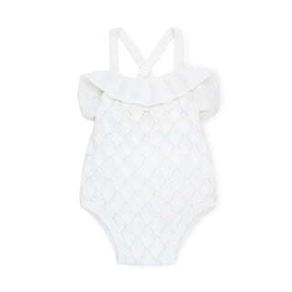 Ruffle Sweater Romper