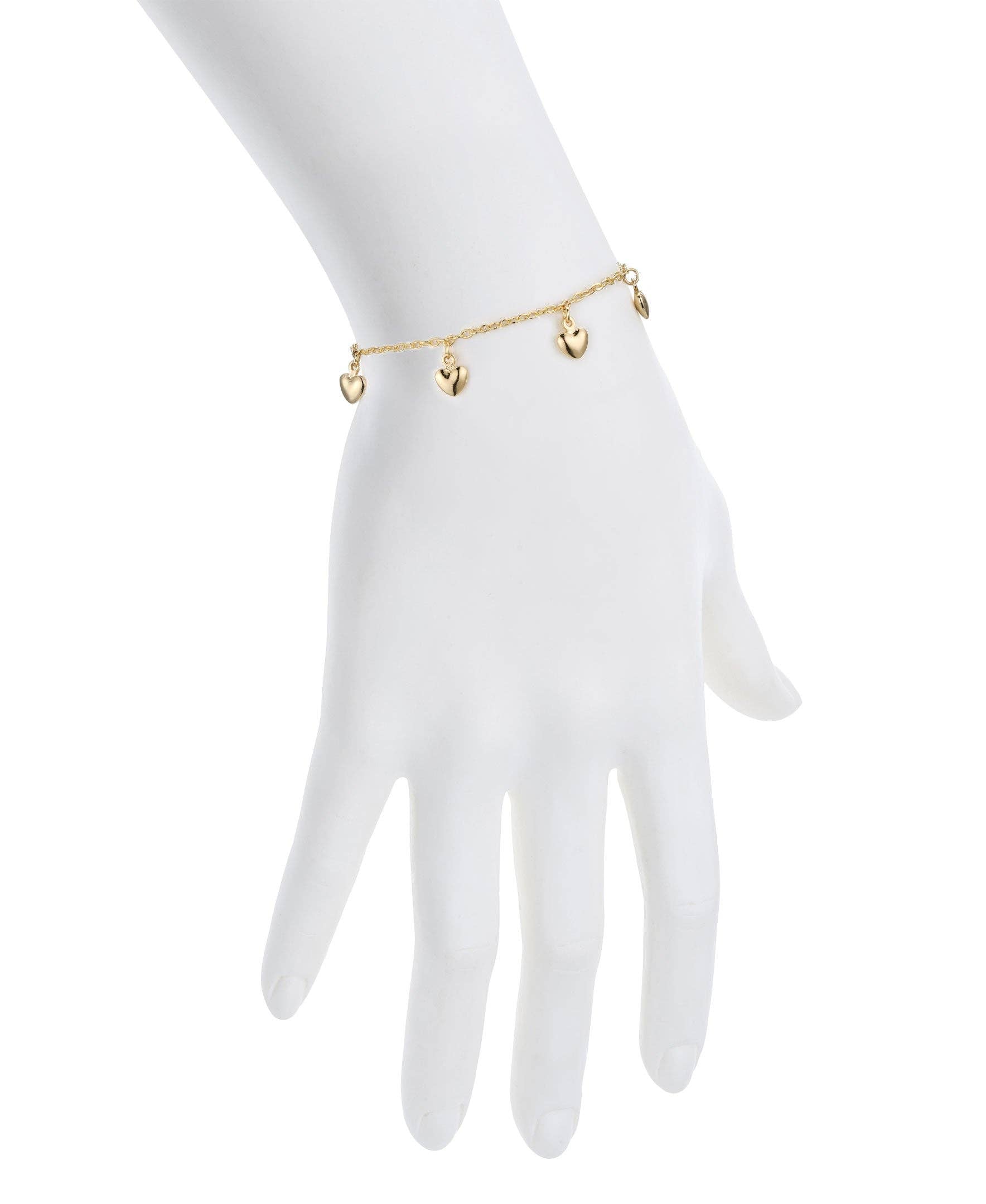 Image of Heart Charm Bracelet - Gold (Baby)
