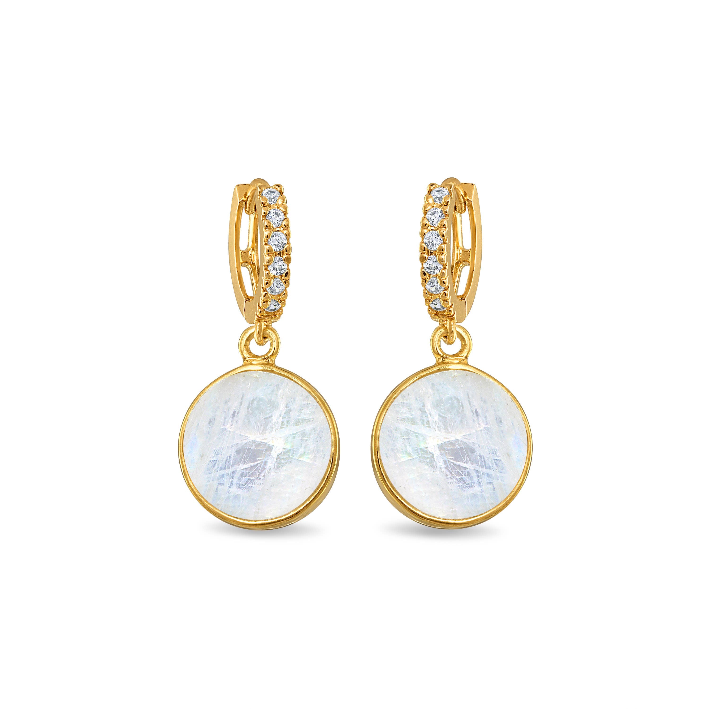 Coin Huggies - Rainbow Moonstone