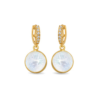 Coin Huggies - Rainbow Moonstone