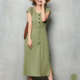 Sweet Mommy: Henley Neck Rib Maternity Dress