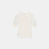 Slub Puff Sleeve T-Shirt - Ivory