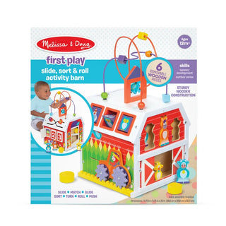 Melissa & Doug First Play Slide, Sort, & Roll Activity Barn