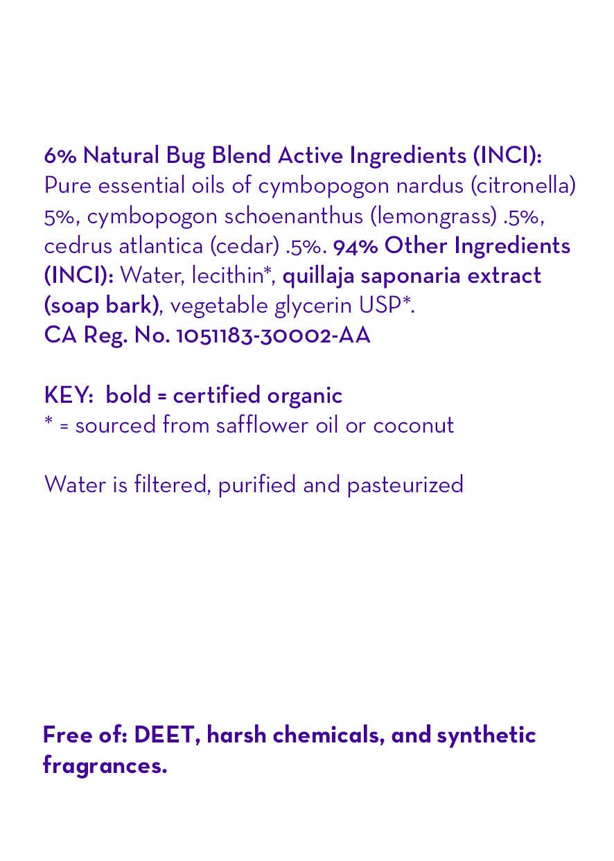 California Baby - Natural Bug Blend™ Bug Repellent Spray: 2oz/59mL