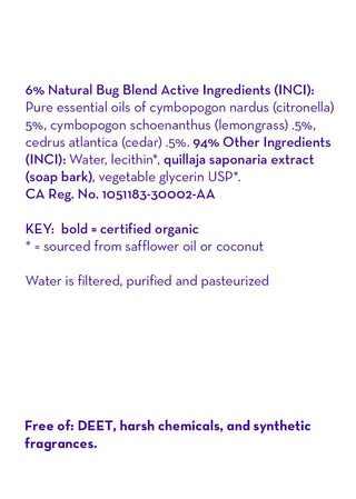 California Baby - Natural Bug Blend™ Bug Repellent Spray: 2oz/59mL