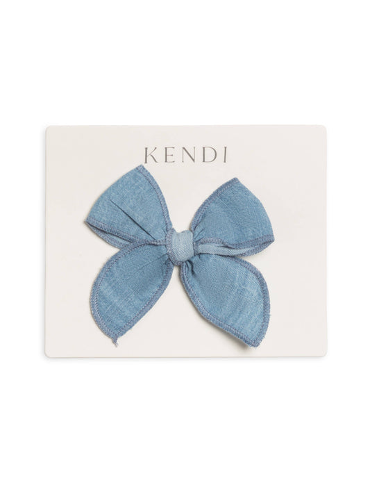 Colored Organics - Organic Baby Chambray Bow Clip