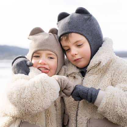 menique - Kids' Mittens Knitted Merino & Cashmere: 1-3 years / Dusty pink