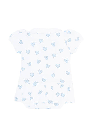 Nellapima - Blue Heart Print Onesie Dress