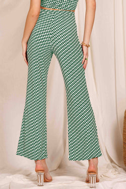 Image of Endless Blu - DQP8108 PRINTED KNIT WIDE LONG PANTS