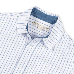Image of Hope and Henry - Linen Short Sleeve Button Down Shirt