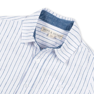 Hope and Henry - Linen Short Sleeve Button Down Shirt