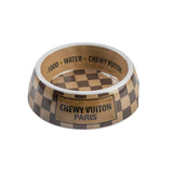 Haute Diggity Dog - Checker Chewy Vuiton Bowl- Dog Bowls: Small