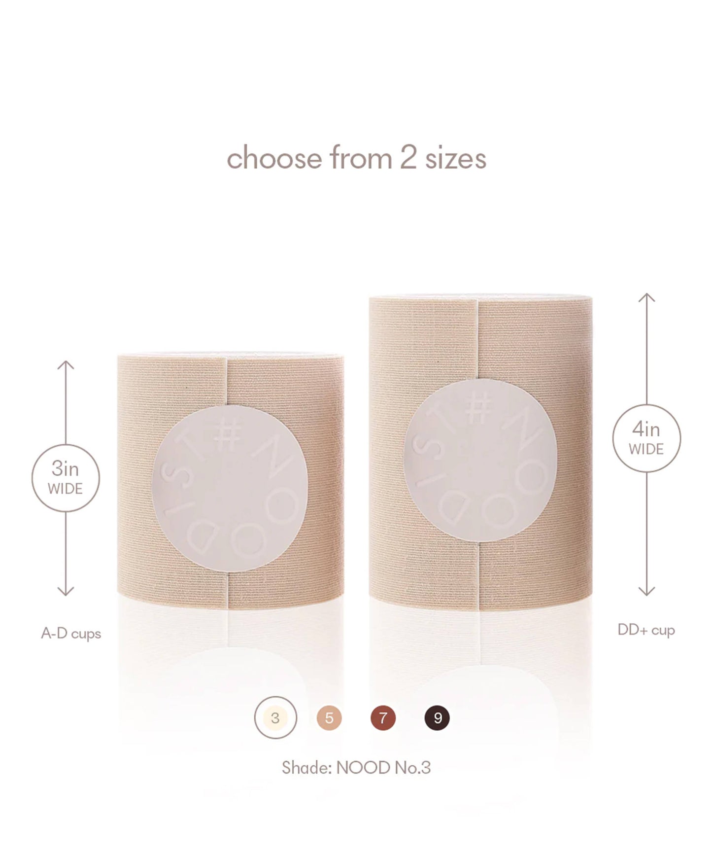 NOOD - Shape Tape | Lift & Shape Adhesive Breast Tape: No 3 Buff / 3in.