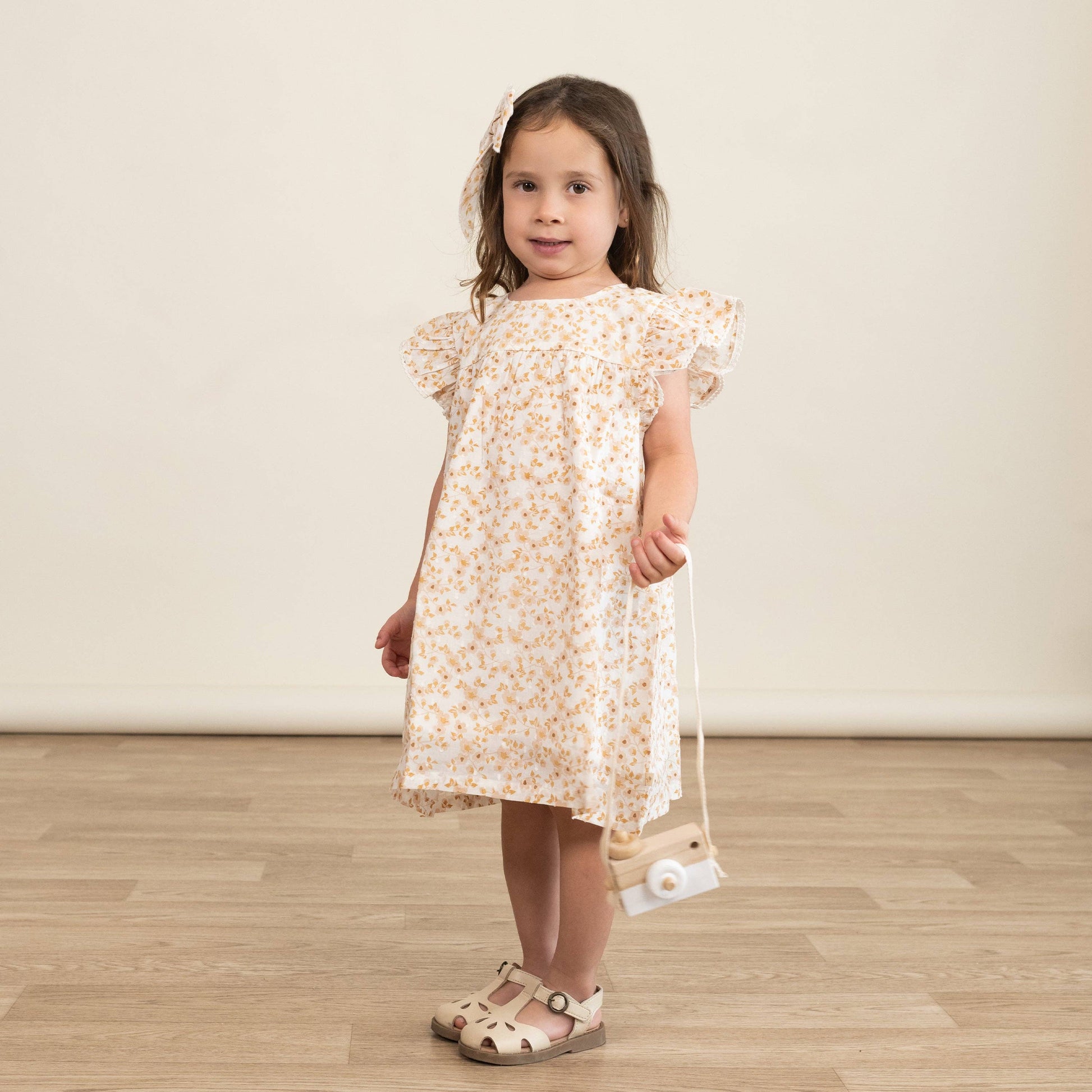 Organic Short Sleeve Flutter Dress
