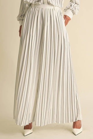 Pleated Stripe Pants