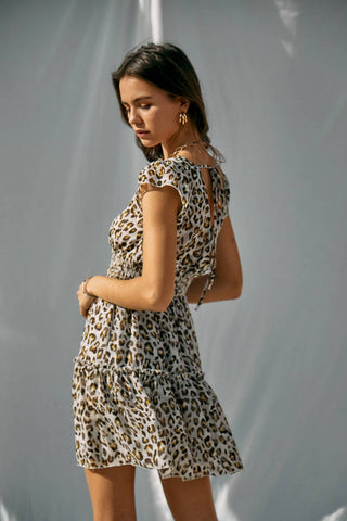 Leopard Printed Mini Dress