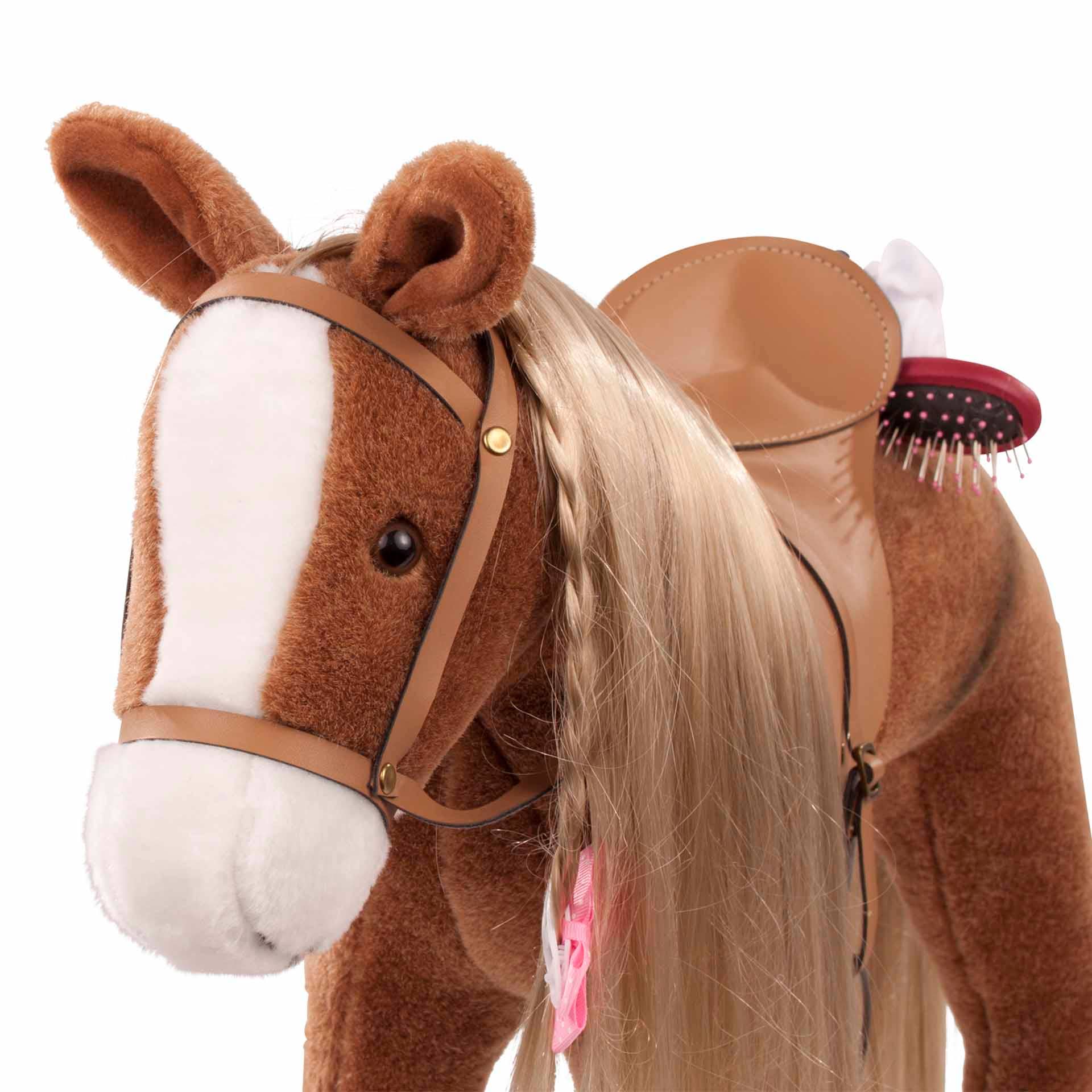 Gotz - Big Plush Combing Horse with Saddle and Bridle dolls